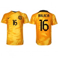 Camisa de time de futebol Holanda Tyrell Malacia #16 Replicas 1º Equipamento Mundo 2022 Manga Curta